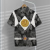 Movie Mighty Morphin Black Power Rangers Tropical Custom Short Sleeve Shirt Urkjy