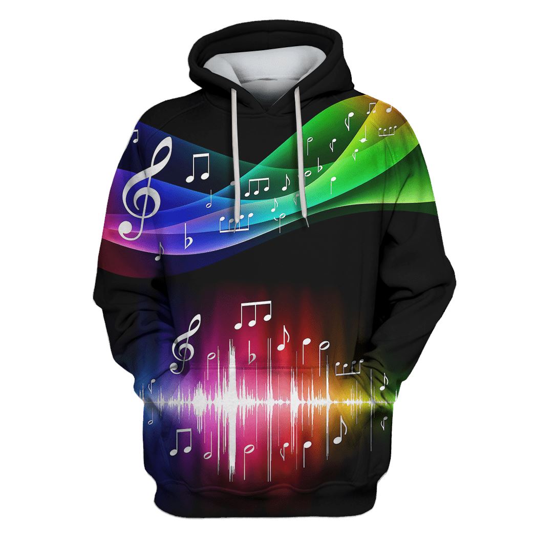 Music note with colors Custom T-Shirt Hoodie Apparel