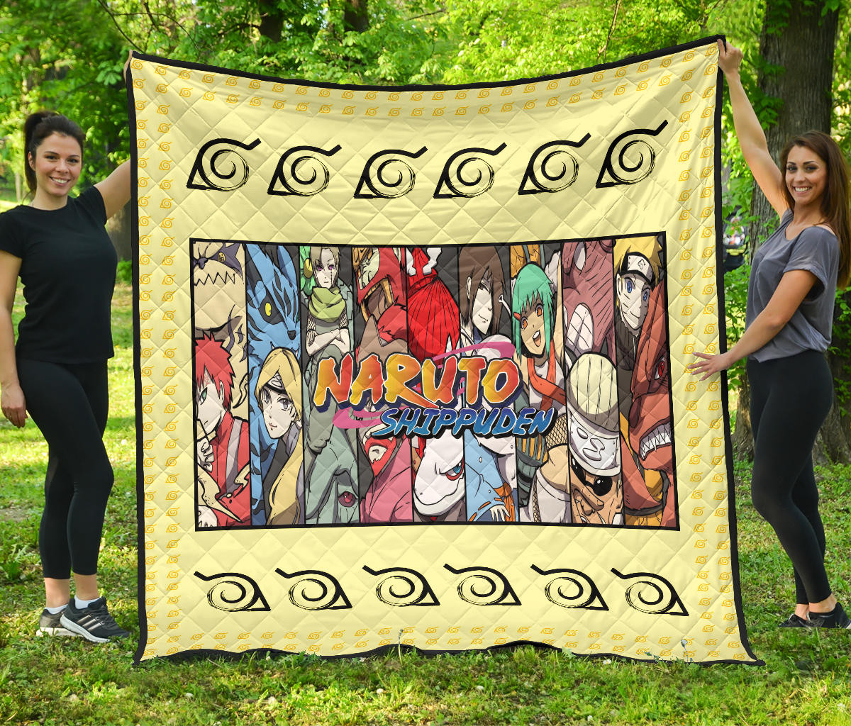 Naruto Anime Nine Jinchuriki With Bijuu Portrait Premium Quilt Blanket