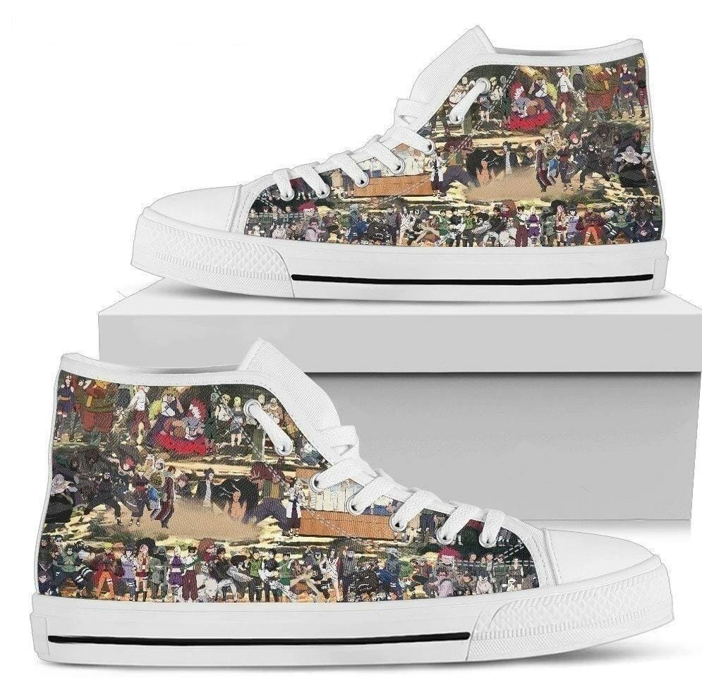 Naruto Characters Sneakers High Top Shoes Fan Gift