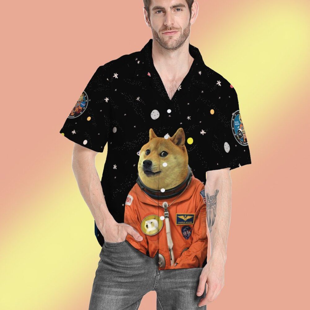 Nasa Doge Astronaut Custom Hawaii Shirt