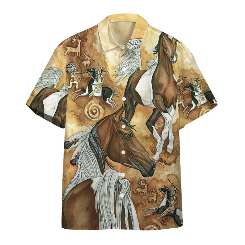 Native Horse Vintage Custom Hawaii Shirt