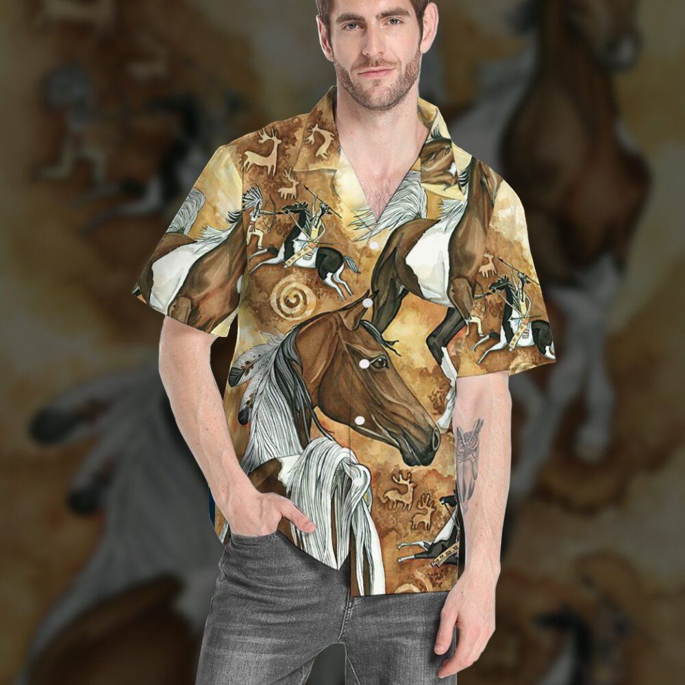 Native Horse Vintage Custom Hawaii Shirt