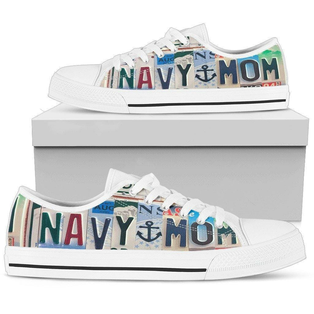 Navy Mom Women Sneakers Style Gift For Mom