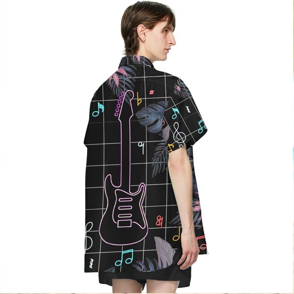 Neon Electric Guitar Hawaii Shirt