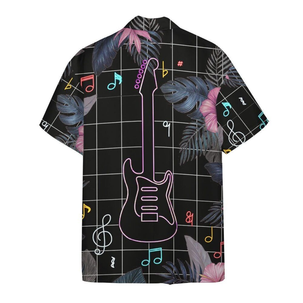 Neon Electric Guitar Hawaii Shirt