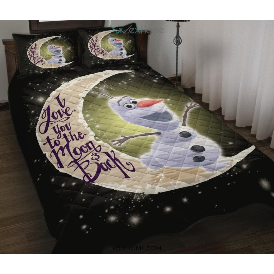 Olaf To The Moon New Quilt Bed Sets – Unique Design Amazing Gift