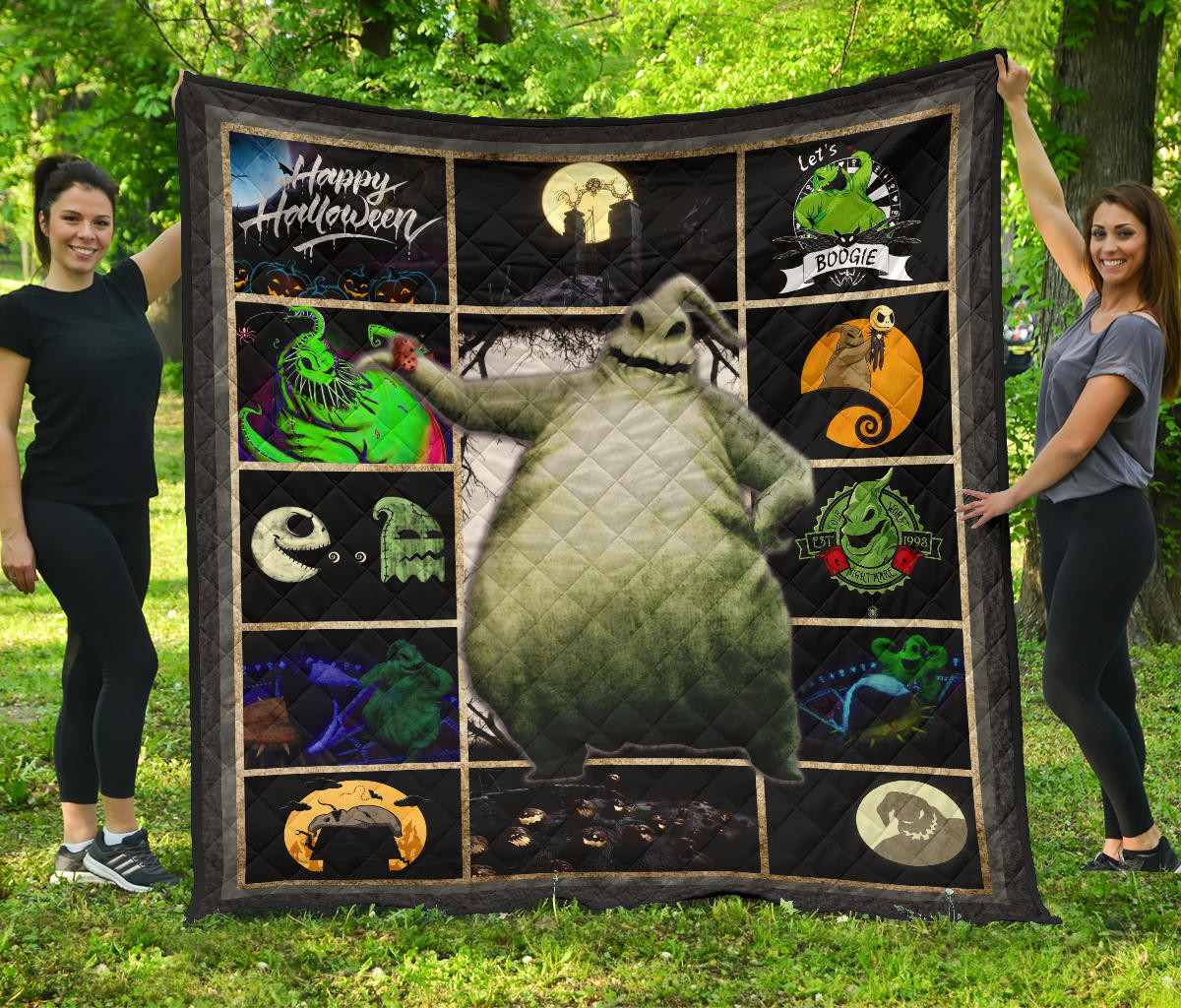 Oogie Boogie The Nightmare Before Christmas Premium Quilt Blanket Cartoon Home Decor Custom For Fans