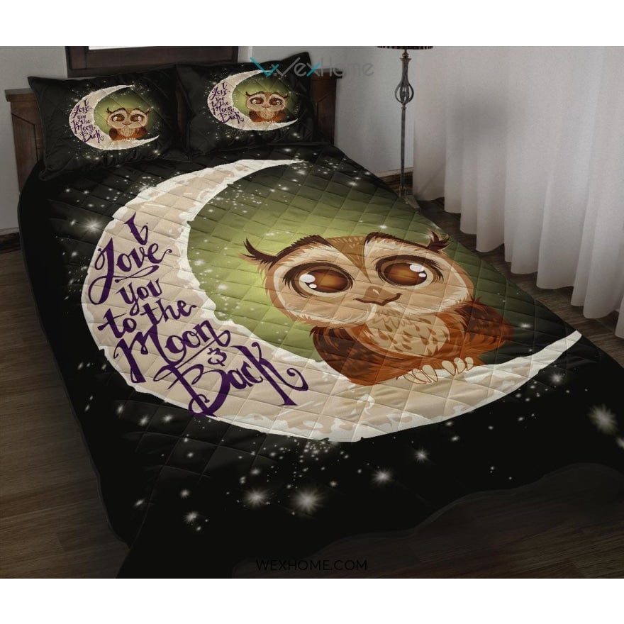 Owl To The Moon Quilt Bed Sets – Unique Design Amazing Gift