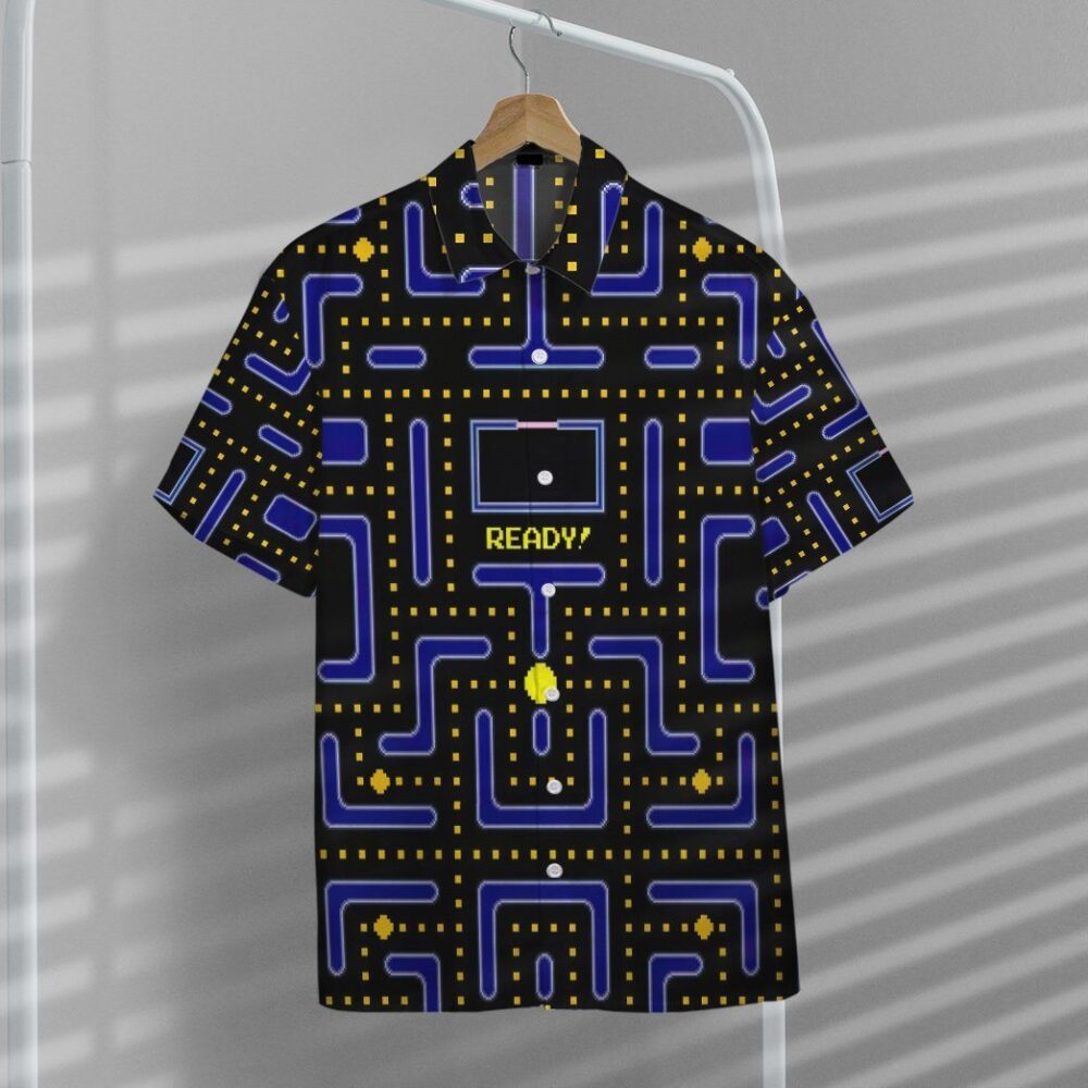 Pacman Gameplay Custom Hawaiian Shirts For Men And Women