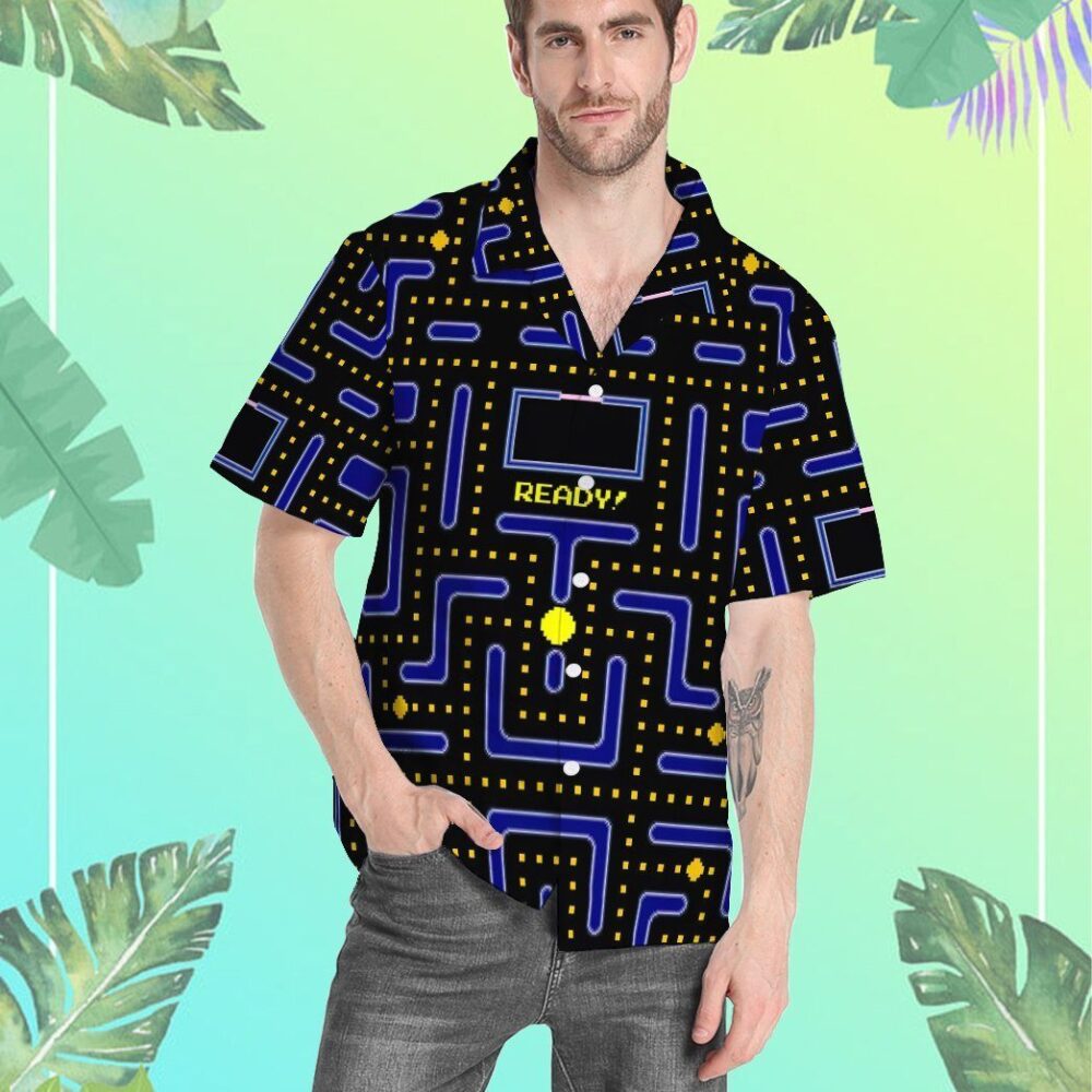 Pacman Gameplay Custom Hawaiian Shirts For Men And Women