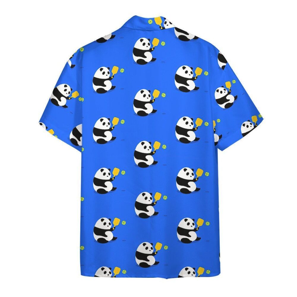 Panda Pickleball Button Up Hawaii Shirt