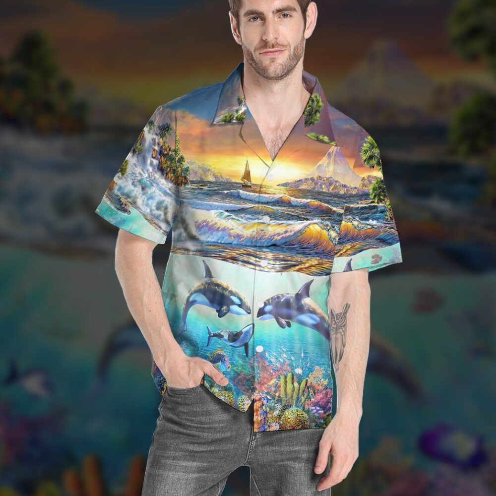 Paradise Bay Marine Life Custom Short Sleeve Shirt