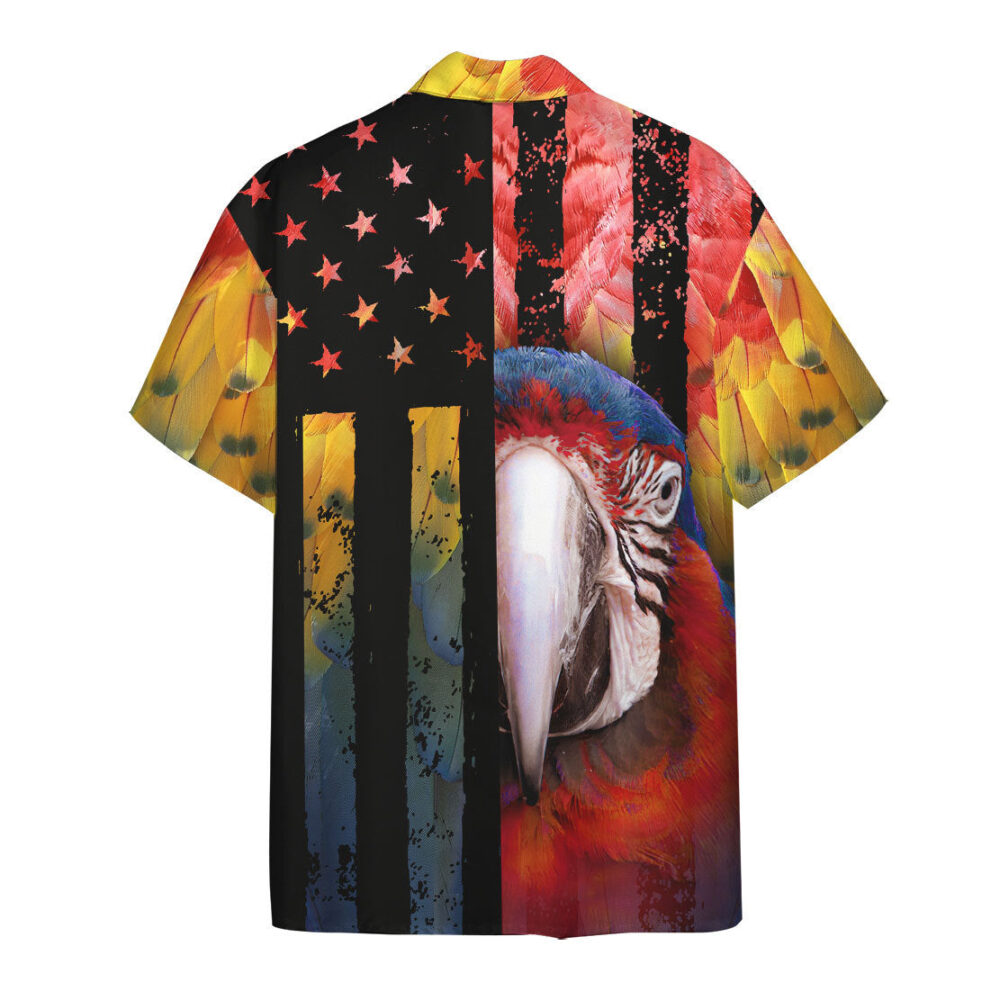 Parrot American Flag Hawaii Shirt