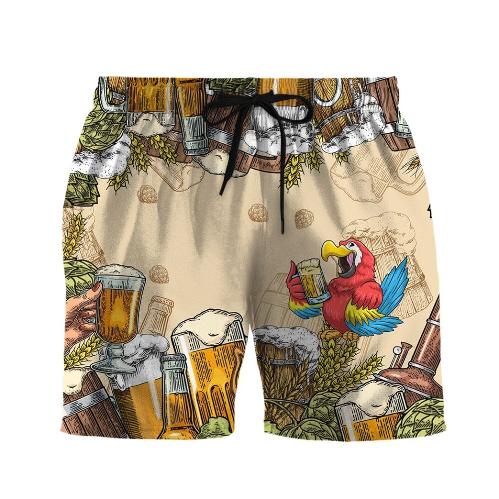 Parrot And Beer Custom Hawaii Shirt