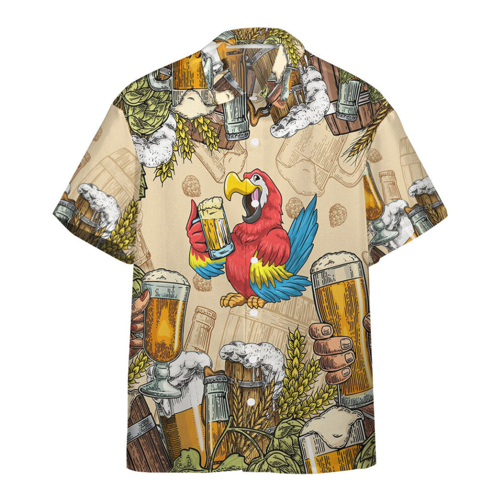 Parrot And Beer Custom Hawaii Shirt