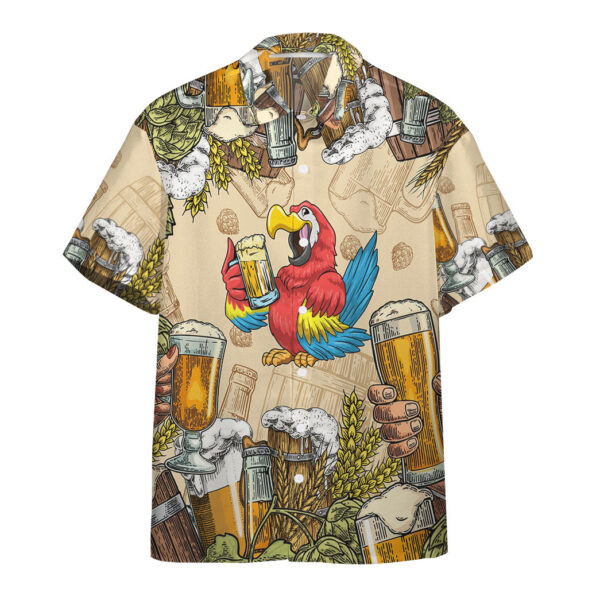 Parrot and Beer Custom Hawaii Shirt