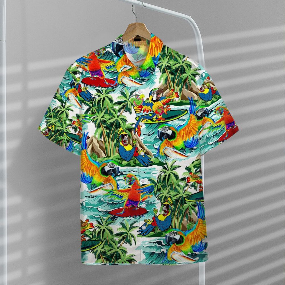 Parrot Surfing Hawaii Shirt