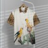 Parrot With Leopard Skin Tropical Hawaii Shirt Wva3F