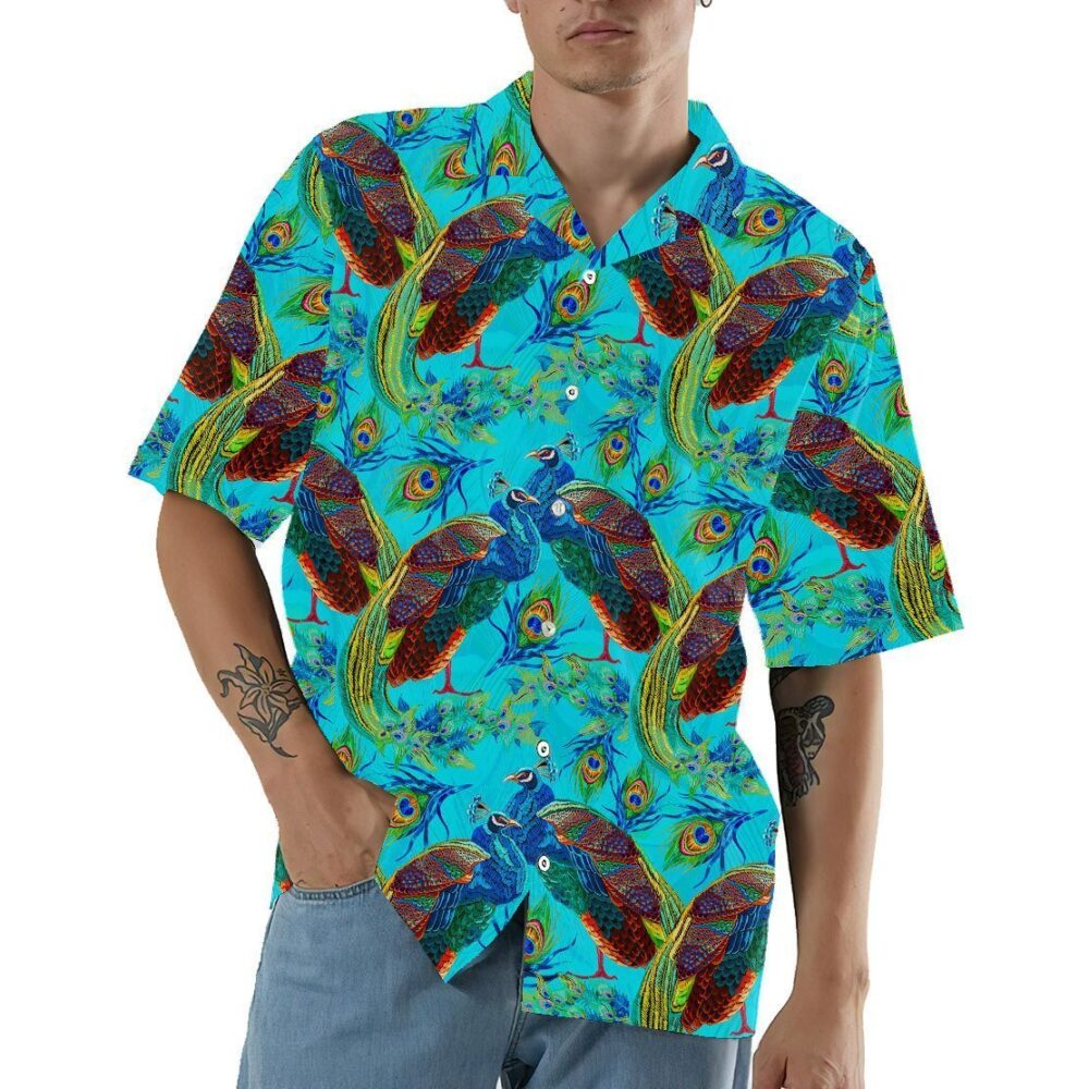 Peacock Custom Hawaiian Shirts For Men And Women