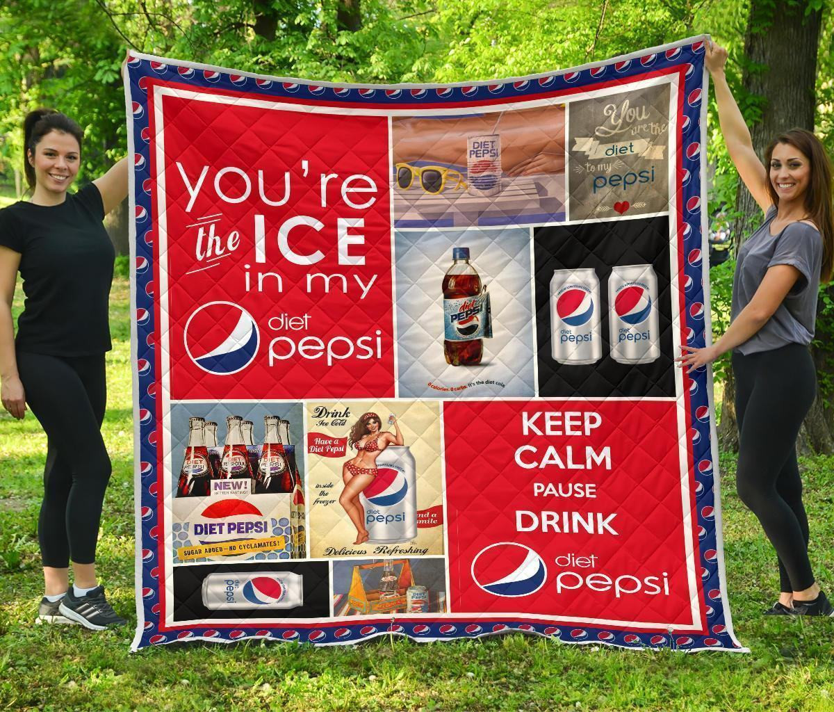 Pepsi Diet Quilt Blanket Funny Gift For Soft Drink Lover