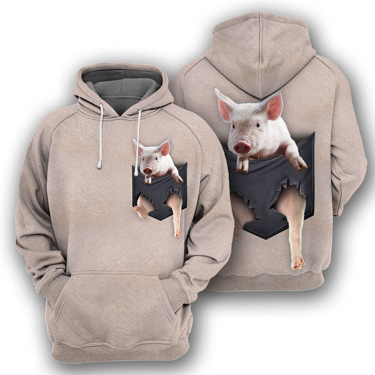 Pig Pocket Unique All Over Print T-Shirt Hoodie Gift Ideas