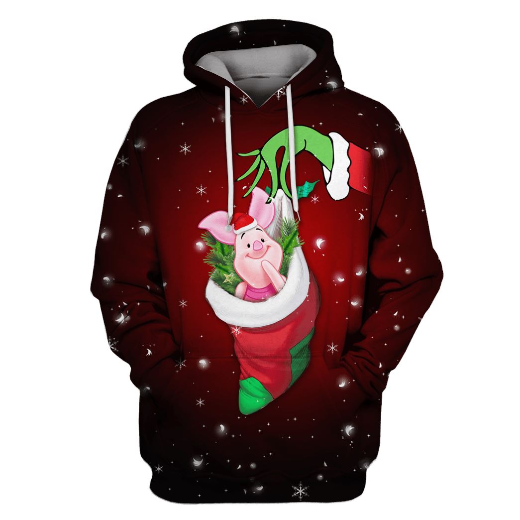 Piglet On Christmas Custom T-Shirt Hoodie Apparel