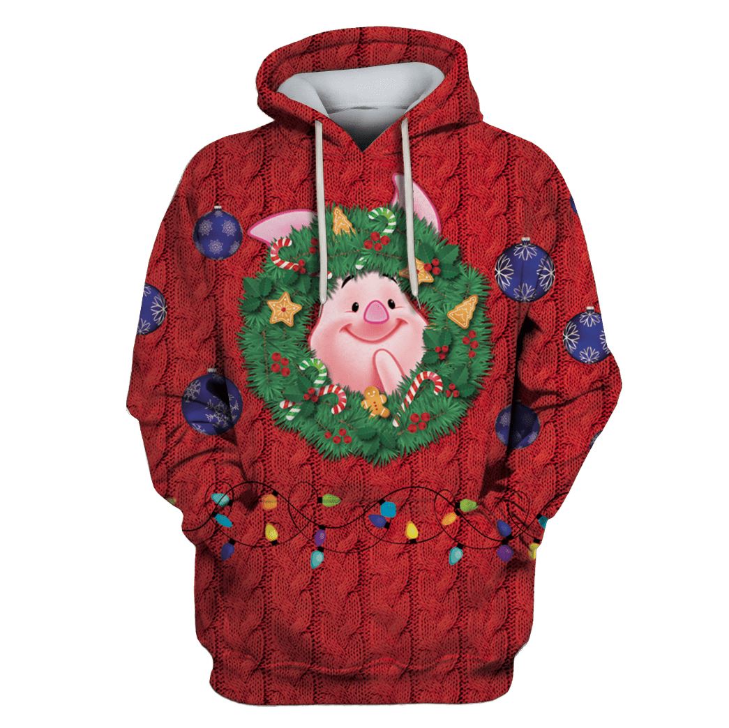 PIGLET ON CHRISTMAS DAY Custom T-Shirt Hoodie Apparel