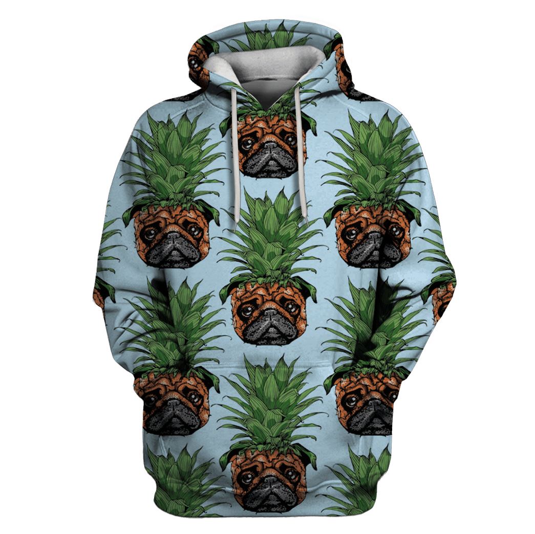 Pineapple Pug Custom T-Shirt Hoodie Apparel