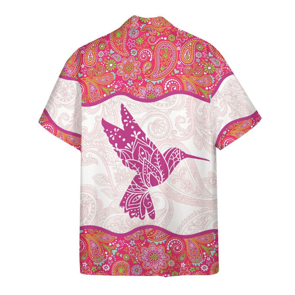 Pink Paisley Hummingbird Hawaii Shirt