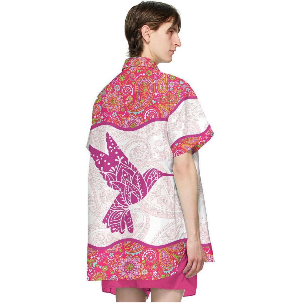 Pink Paisley Hummingbird Hawaii Shirt