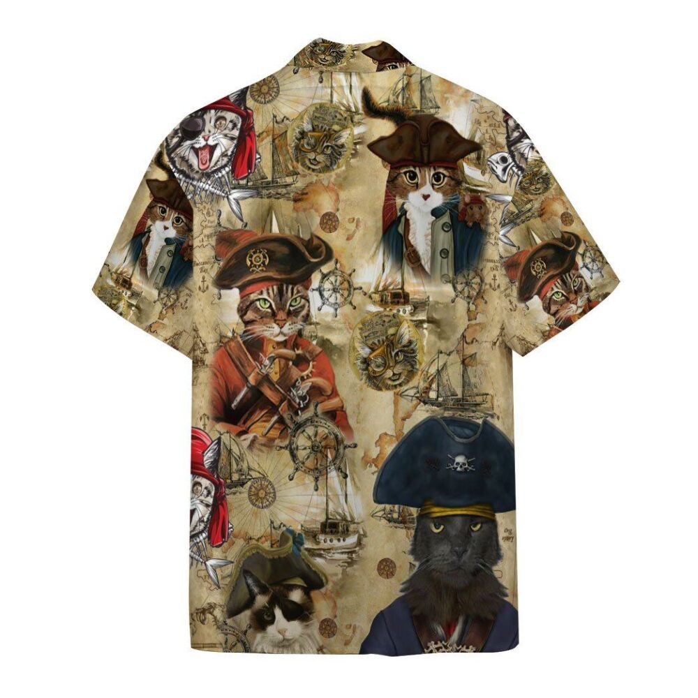 Pirate Cat Hawaiian Custom Short Sleeve Shirts