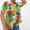 Pirate Parrot In The Jungle Custom Short Sleeve Shirt A78I0