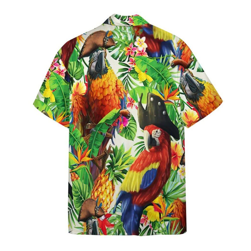 Pirate Parrot In The Jungle Custom Short Sleeve Shirt