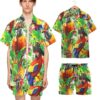 Pirate Parrot In The Jungle Custom Short Sleeve Shirt Mmvgx