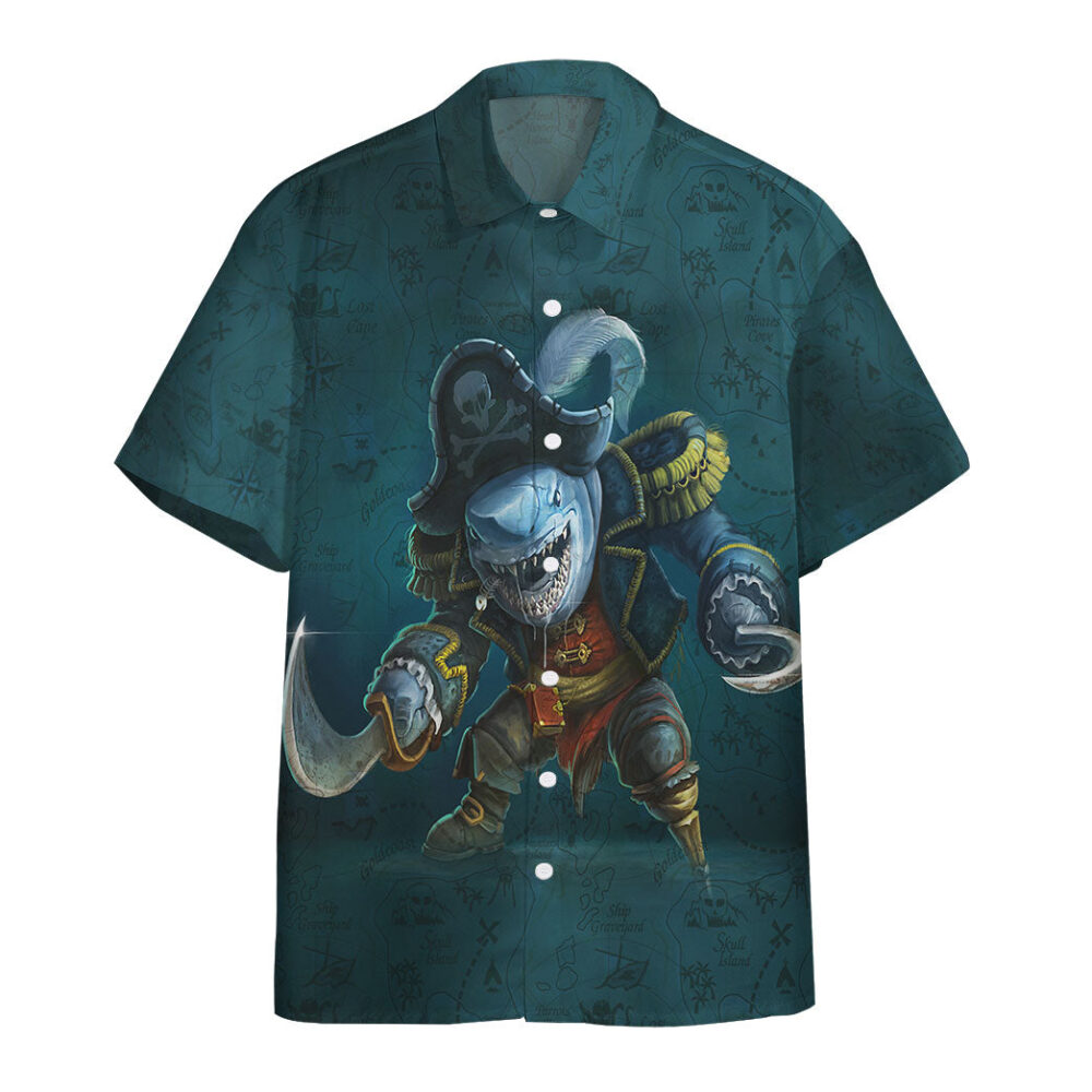 Pirate Shark Custom Hawaii Shirt