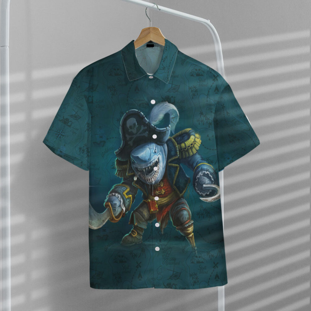 Pirate Shark Custom Hawaii Shirt