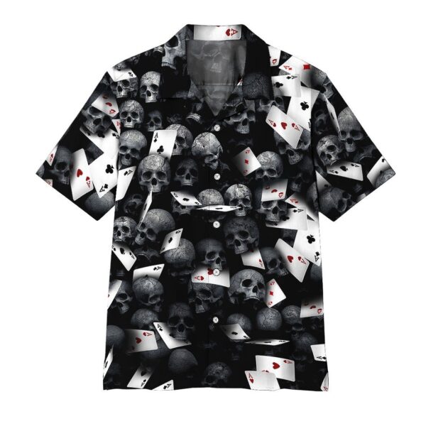 Playing Card Skull Hawaii Shirt