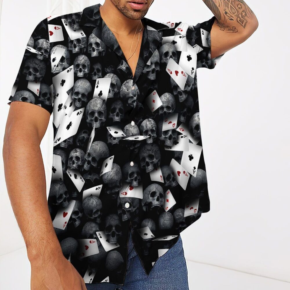 Playing Card Skull Hawaii Shirt