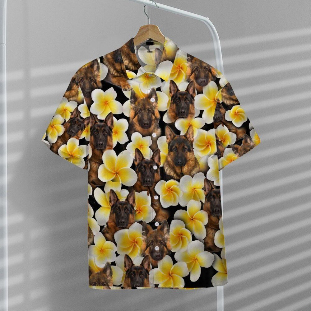 Plumeria German Shepherd Hawaii Shirt