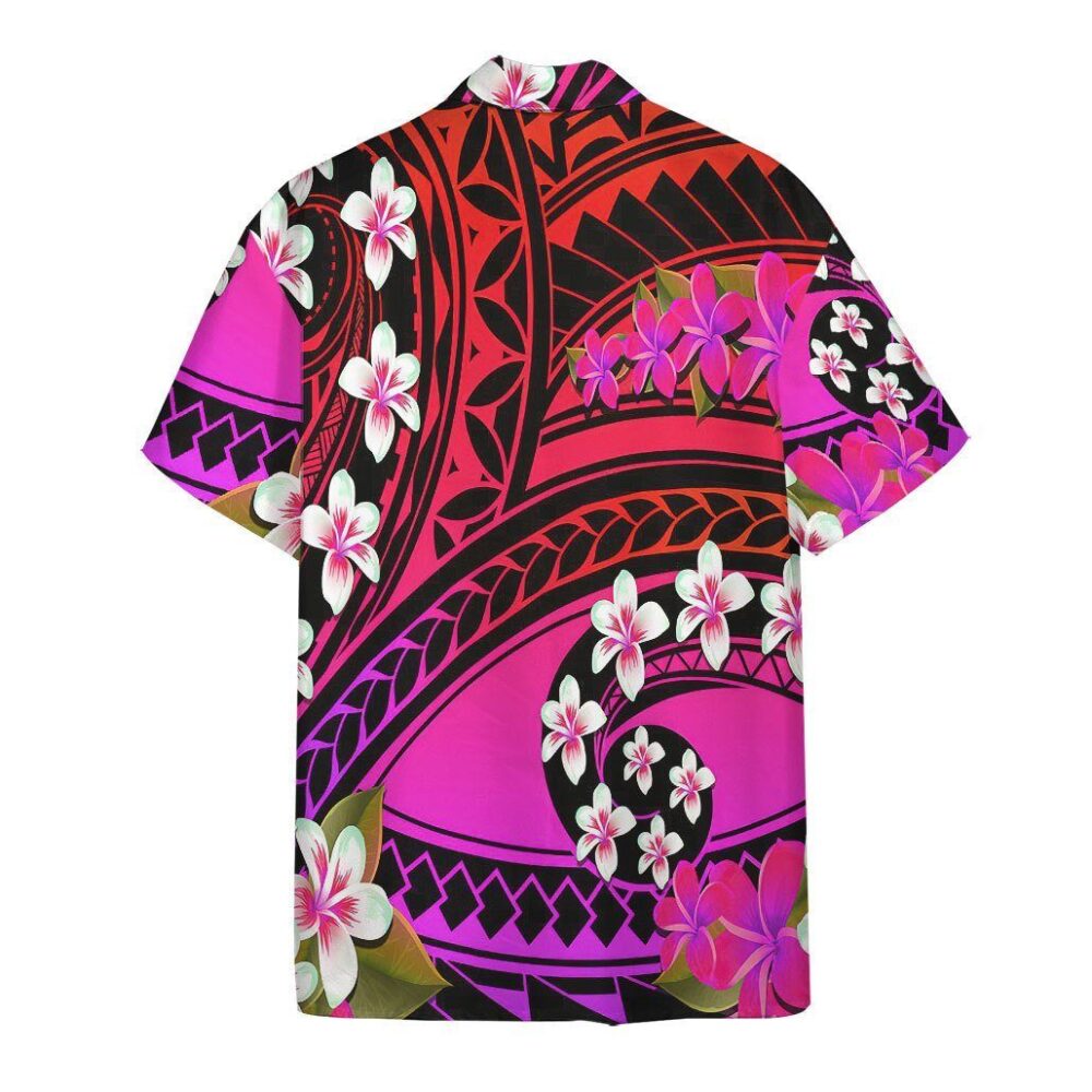 Plumeria Polynesian Purple Hawaii Shirt