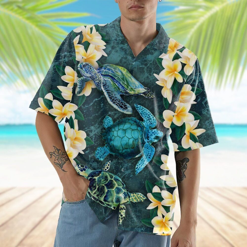 Plumeria Turtle Hawaii Shirt