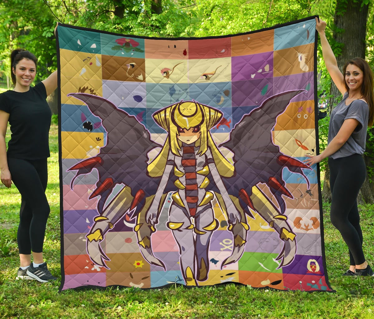 Pokemon Anime Premium Quilt – Pokemon Girl Legendary Giratina Quilt Blanket