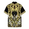 Polynesian Face With Plumeria Custom Short Sleeve Shirt Hjkwe