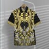 Polynesian Face With Plumeria Custom Short Sleeve Shirt Wy4Ud