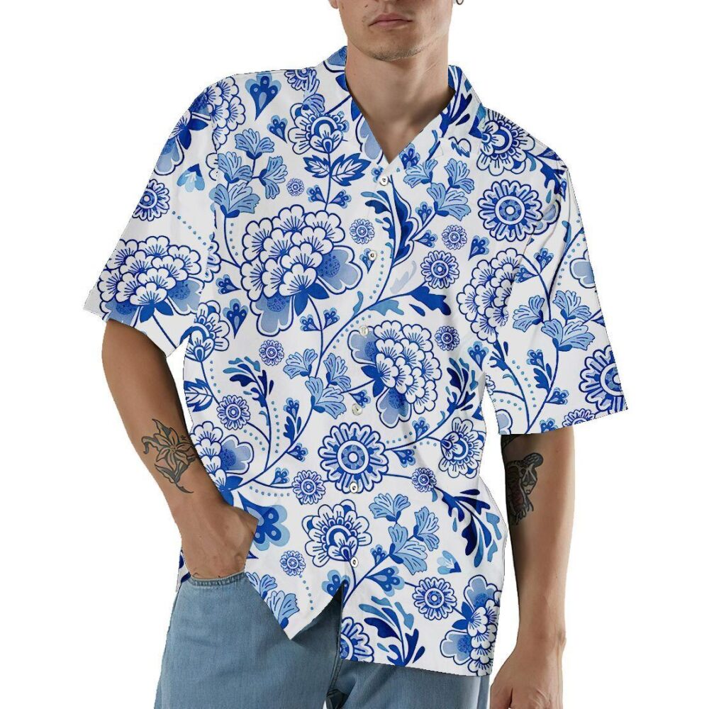 Porcelain Pattern Hawaii Shirt