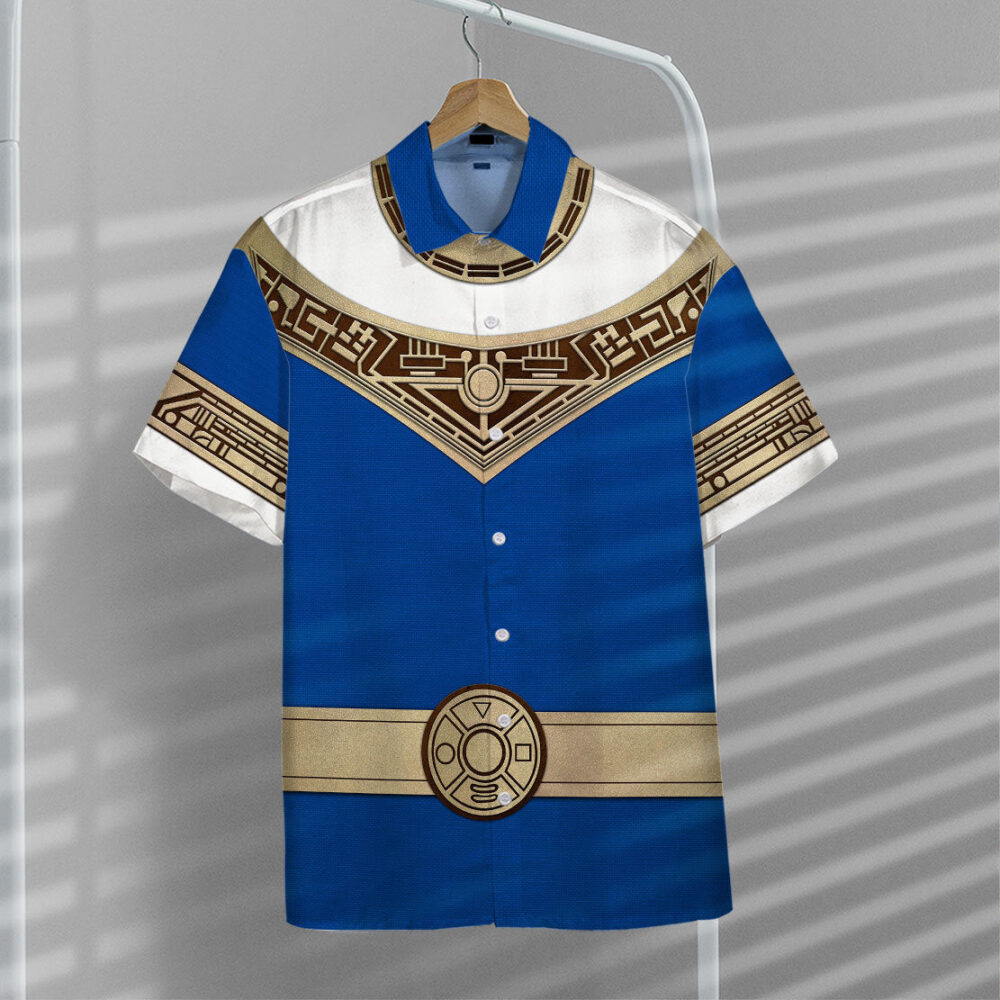 Power Ranger Zeo Blue Hawaii Shirt