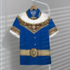 Power Ranger Zeo Blue Hawaii Shirt 6Kpo2