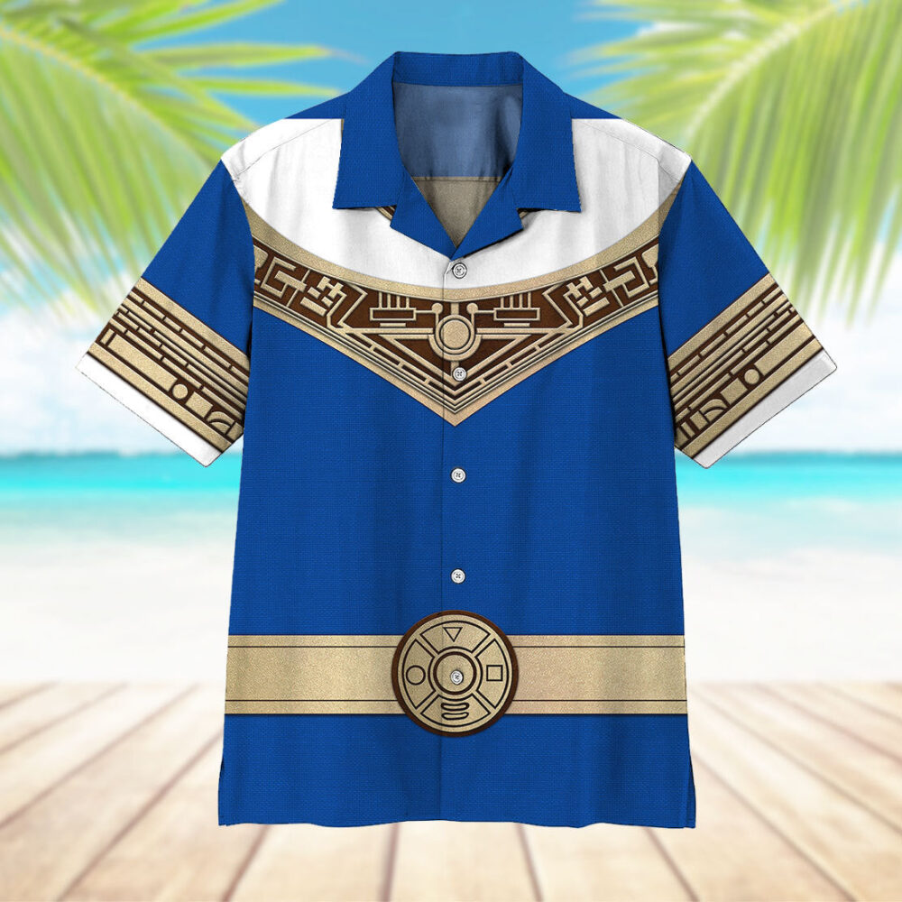 Power Ranger Zeo Blue Hawaii Shirt