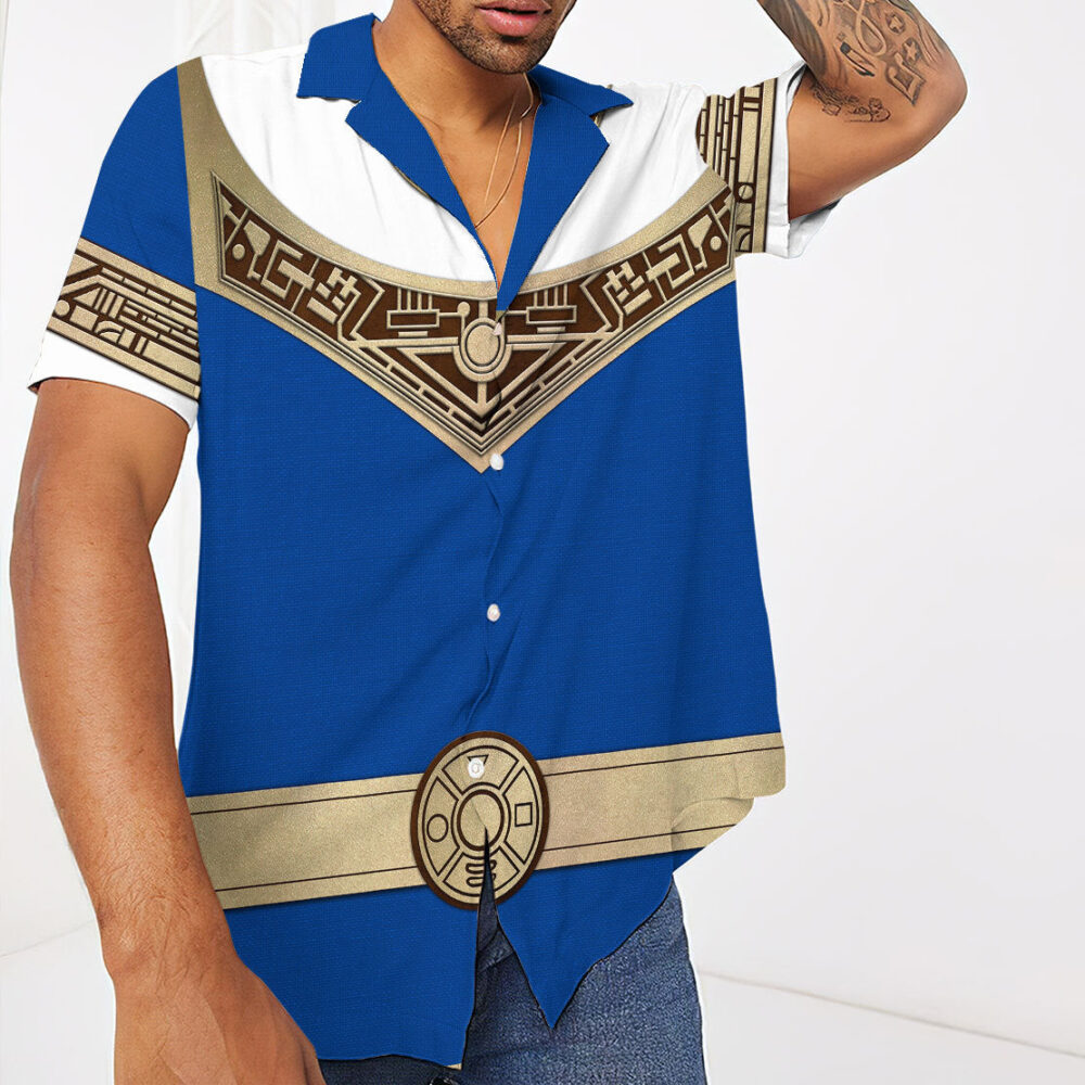 Power Ranger Zeo Blue Hawaii Shirt